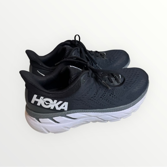 Hoka Women's Clifton 7 Black Running Walking Shoes Size 8.5 - Picture 2 of 14